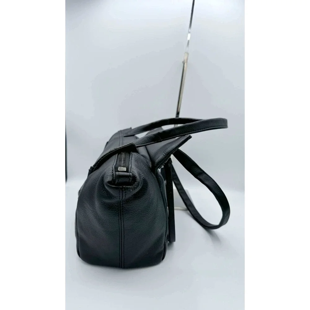 Botkier Trigger Large Leather Satchel Bag Charcoal Grey Gunmetal NWT